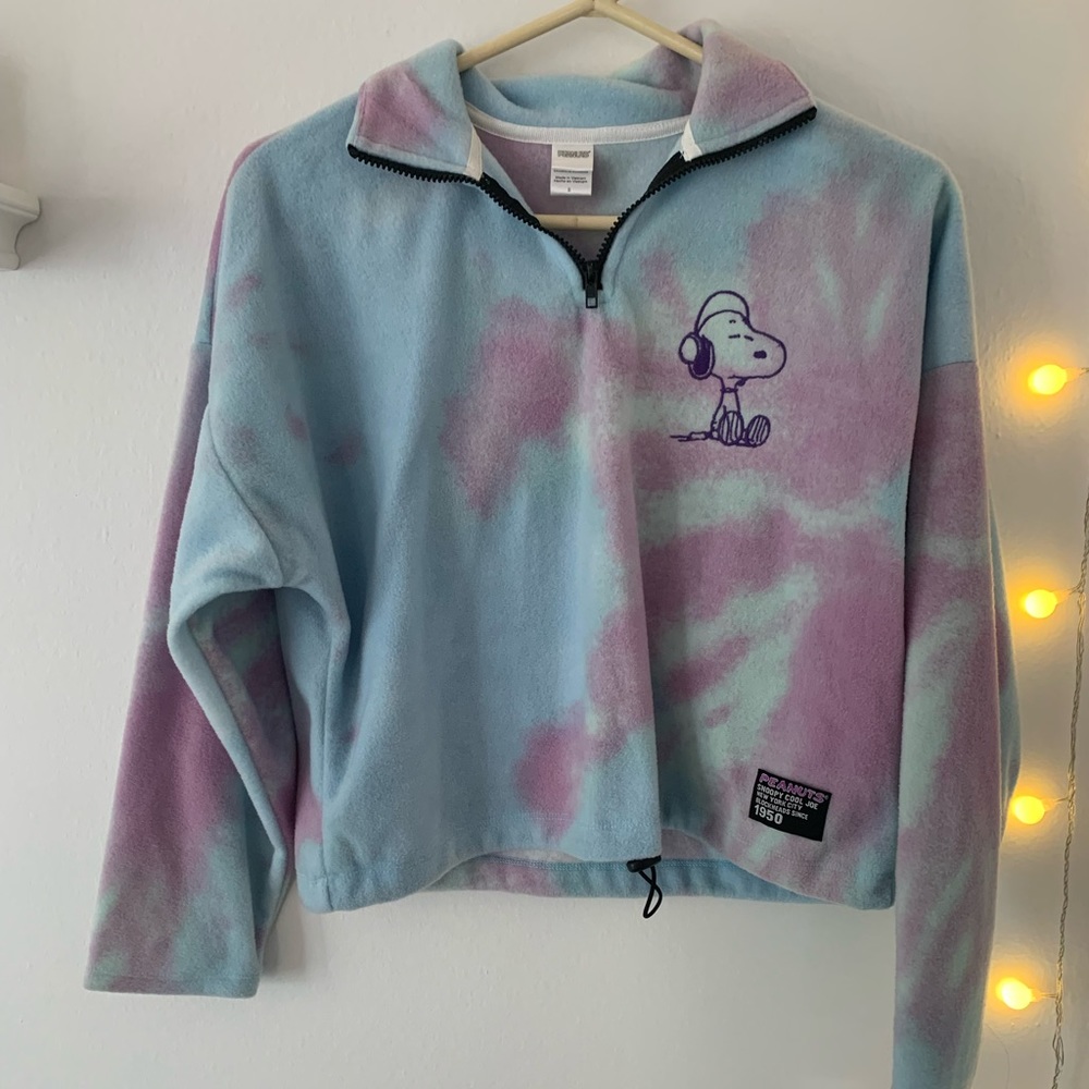 Tie dye quarter zip